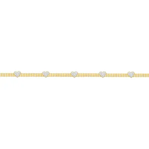 14K GOLD DIAMOND CARLY HEART BRACELET