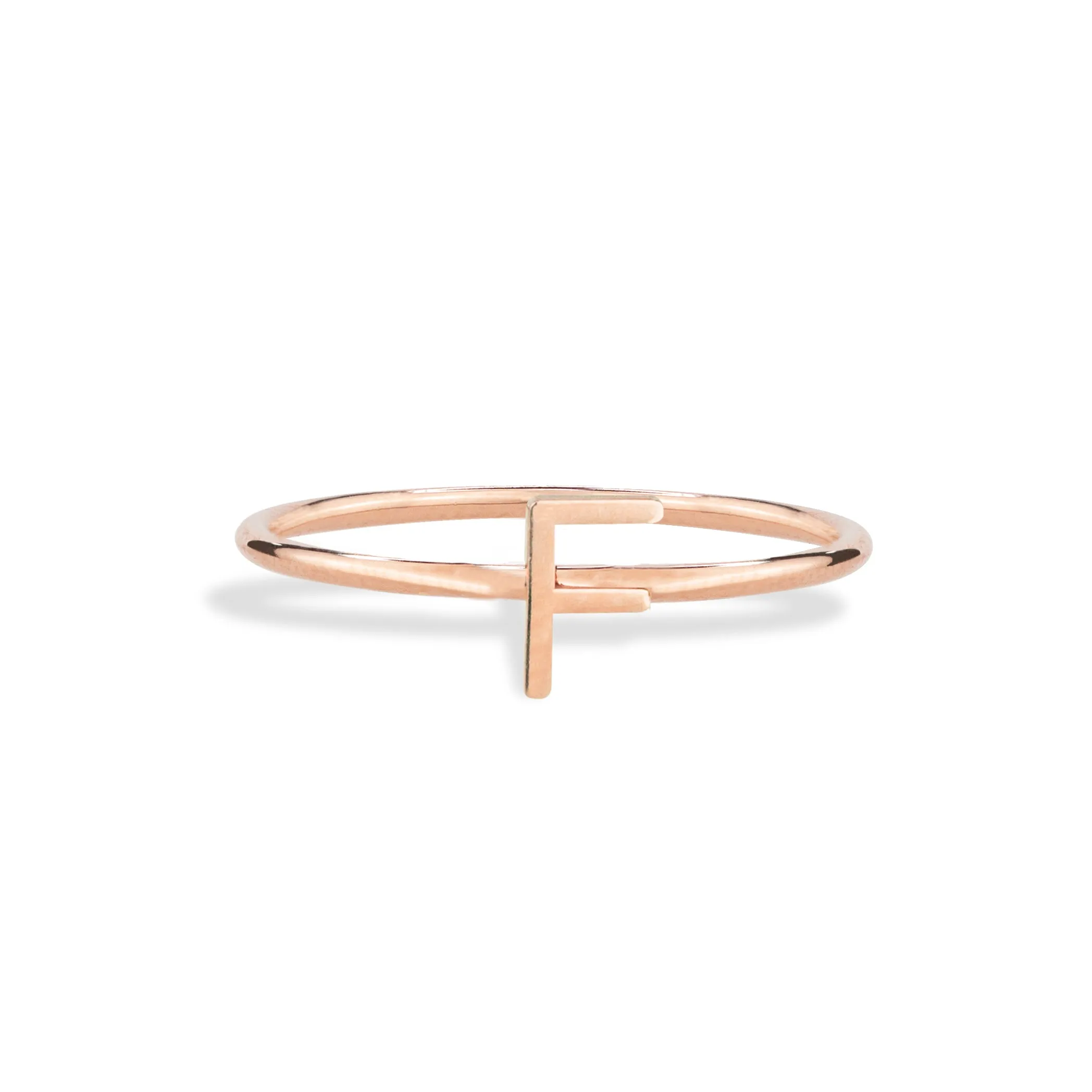 14K Gold Letter Ring