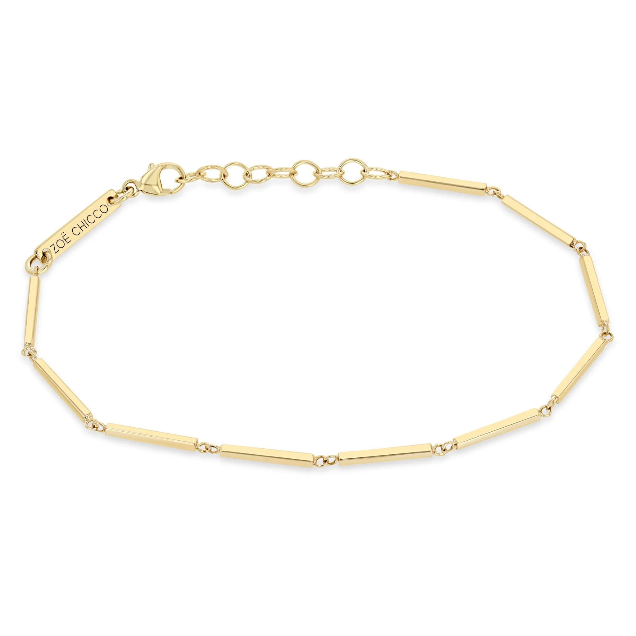 14k Gold Linked Bar Bracelet