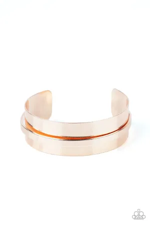 A HAUTE Number Rose Gold Paparazzi Bracelet