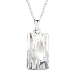 Ailish Square Pendant Necklace | Sterling Silver