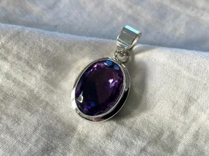 Amethyst Ansley Pendant - Faceted Reg. Oval