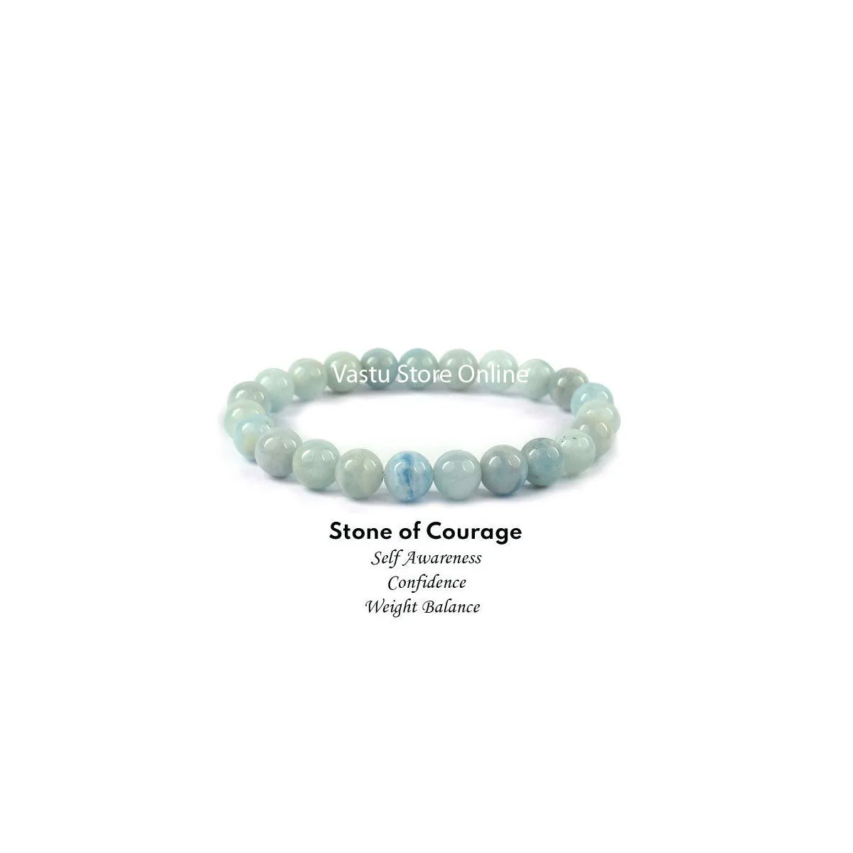 Aquamarine Round Crystal Bracelet