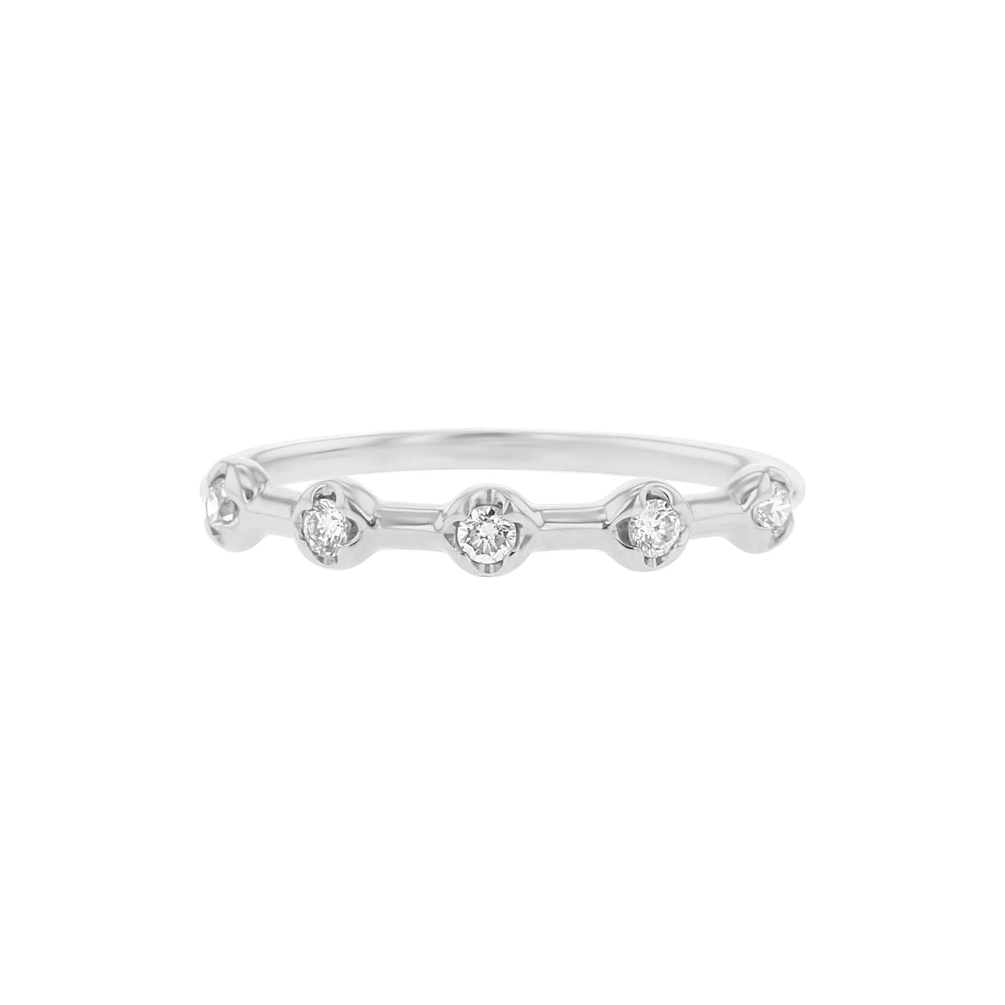 Aubrey Bubble Station Diamond Ring 1/8ct