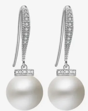 Aurora - Pearl Silver Earring