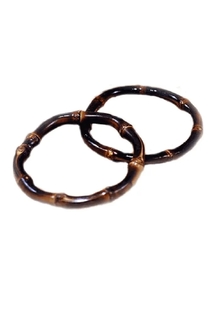 Bamboo Bracelets - Burnt (Pair of 2)