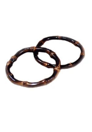 Bamboo Bracelets - Burnt (Pair of 2)