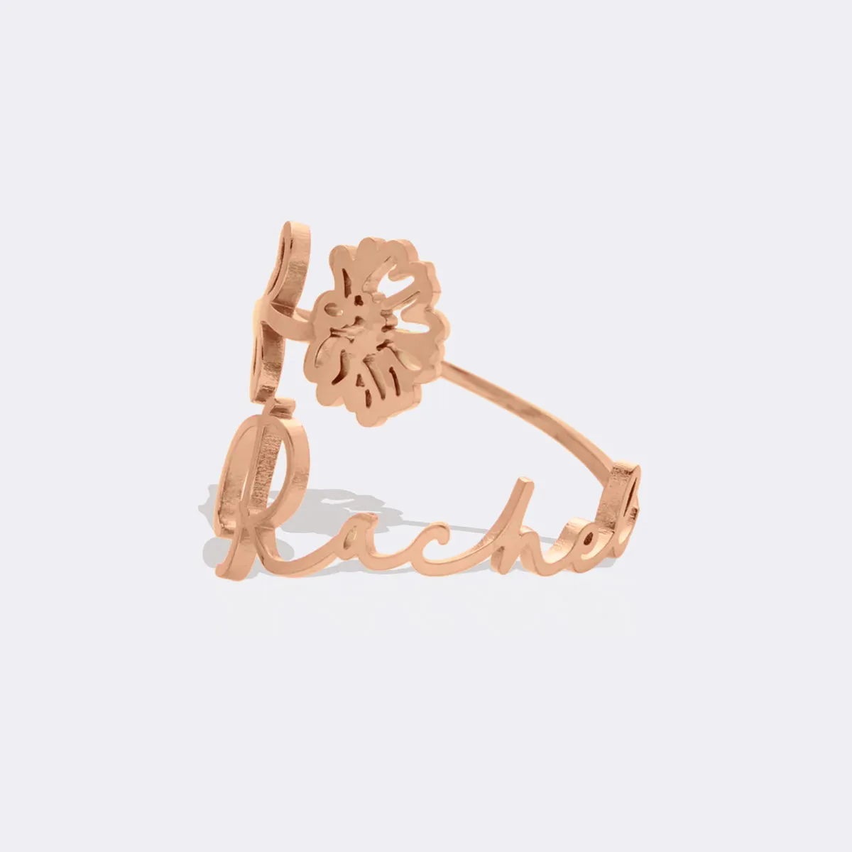 Birth Flower Name Ring