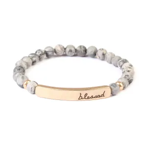 BLESSED NATURAL STONE STRETCH BRACELET