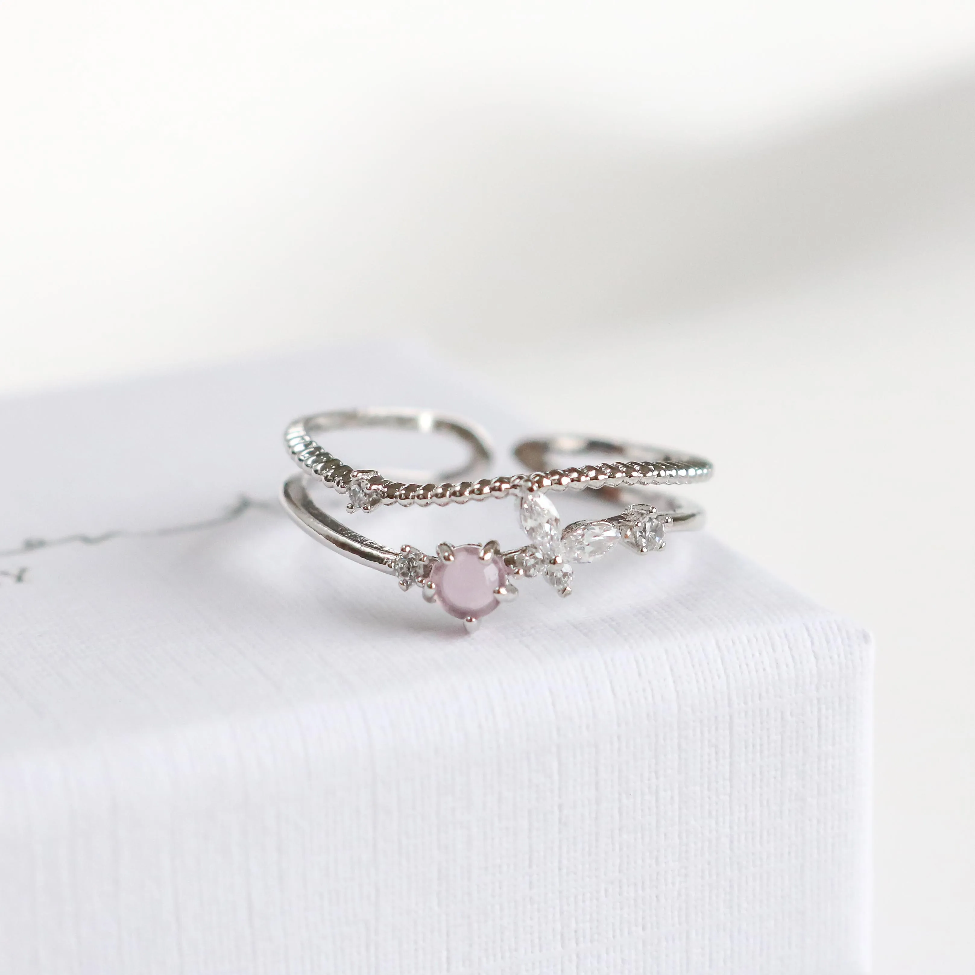 Blush Butterfly Ring