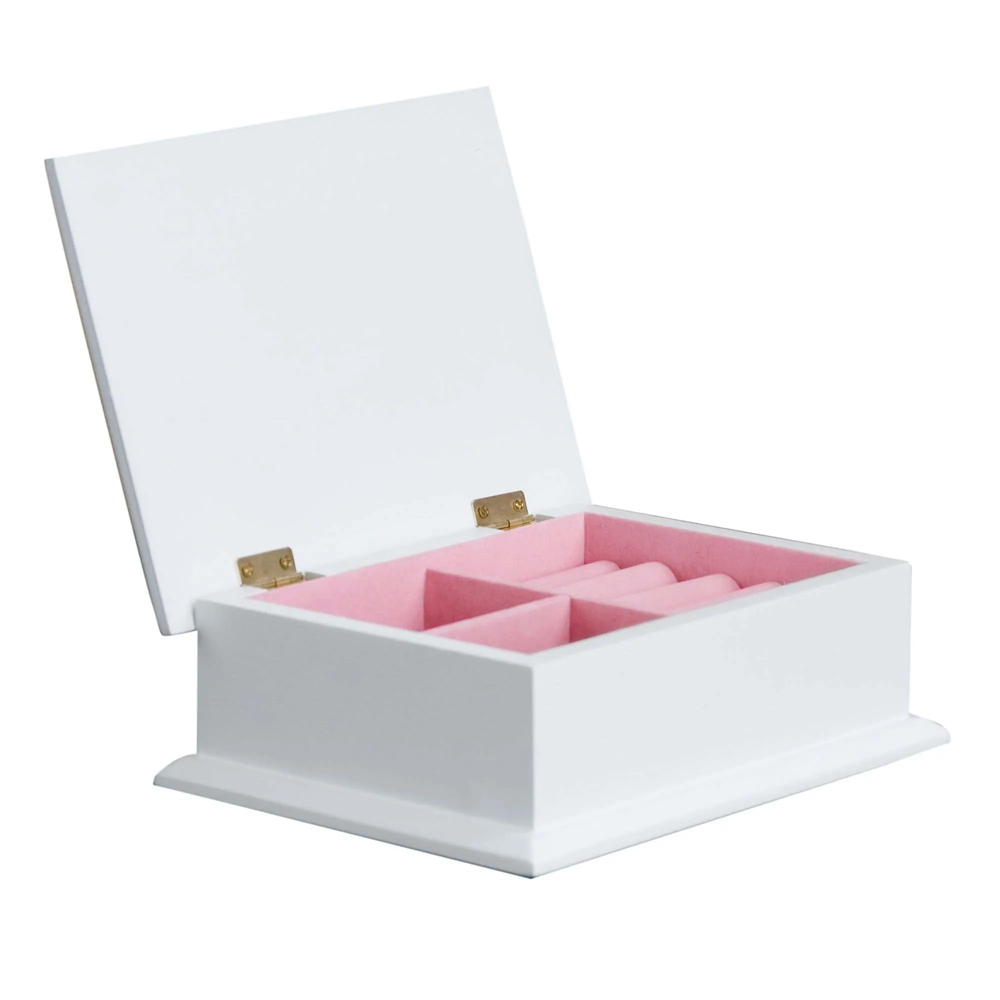 Blush Floral Cross Lift Top Jewelry Box