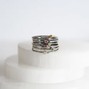 Bound by Love Gemstone Stacking Ring Set