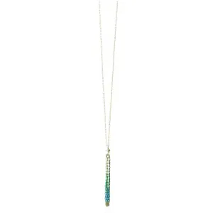 Capri Necklace 4981 with Larimar Turquoise and Apatite by Michelle Pressler