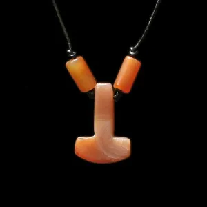 Carnelian Thors Hammer Pendant Necklace