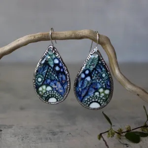 Ceramic Earrings Indigo #1