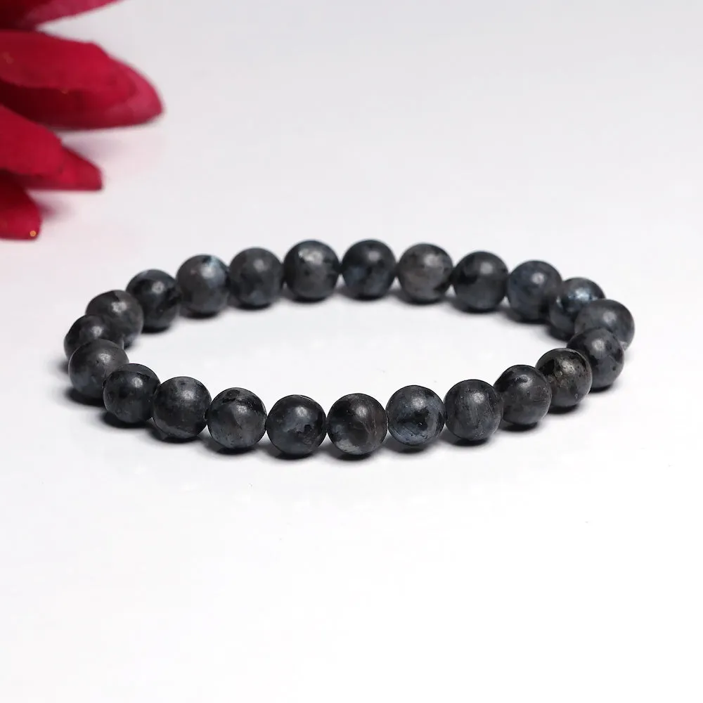 Certified Larvikite 8mm Natural Stone Bracelet