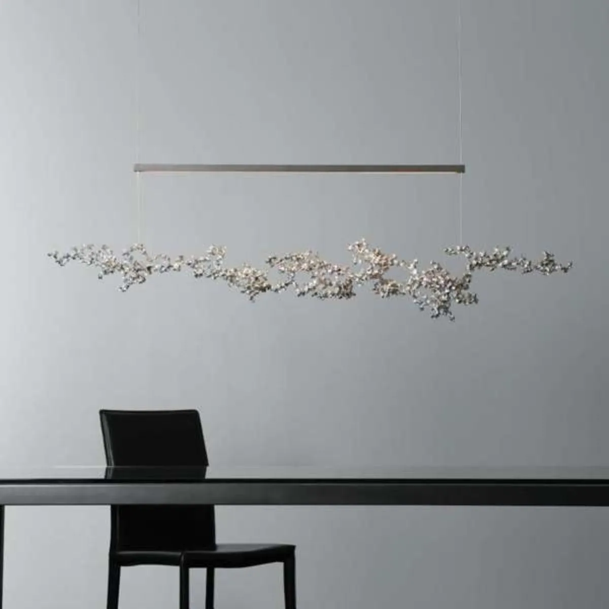 Coral 56 in. LED Linear Pendant Light Ink finish