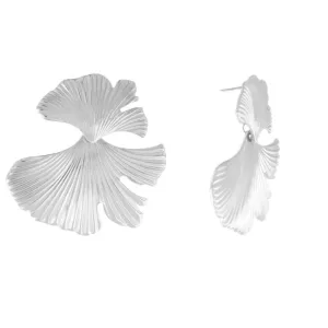 Courage Waterproof Lotus Statement Earring Silver Plating