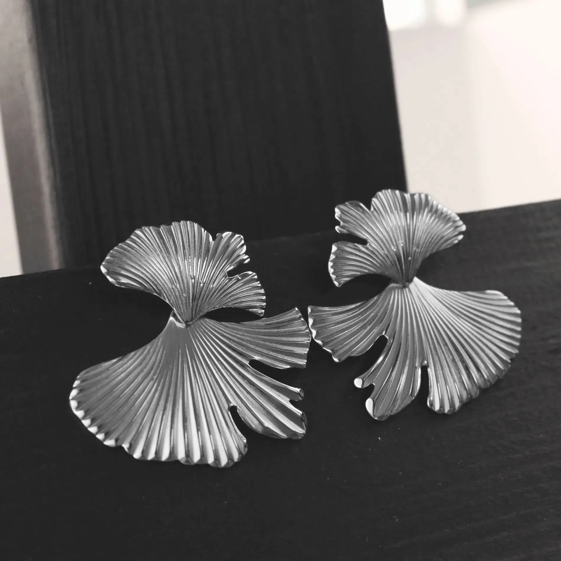 Courage Waterproof Lotus Statement Earring Silver Plating