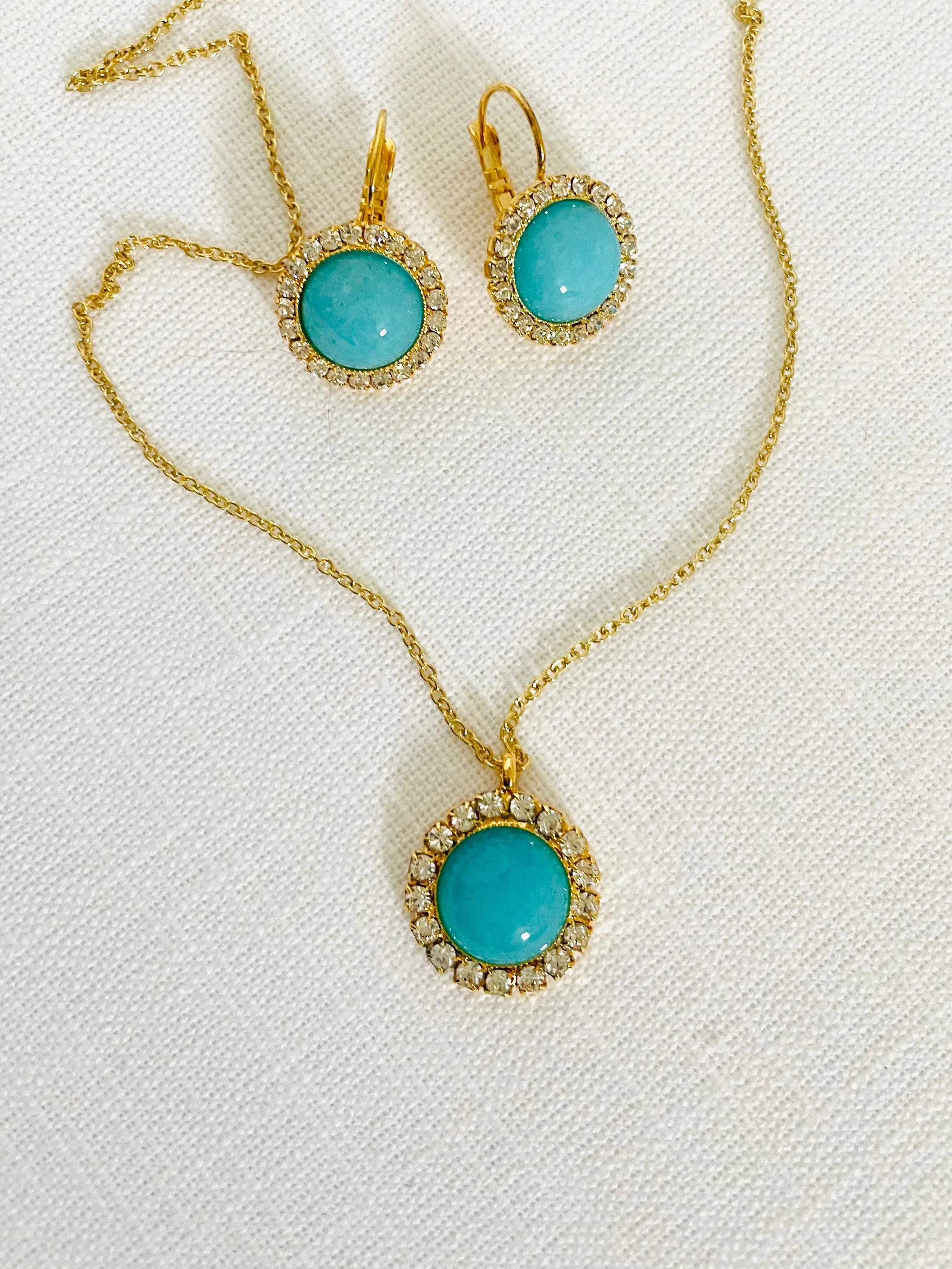 Crystal & Turquoise Necklace