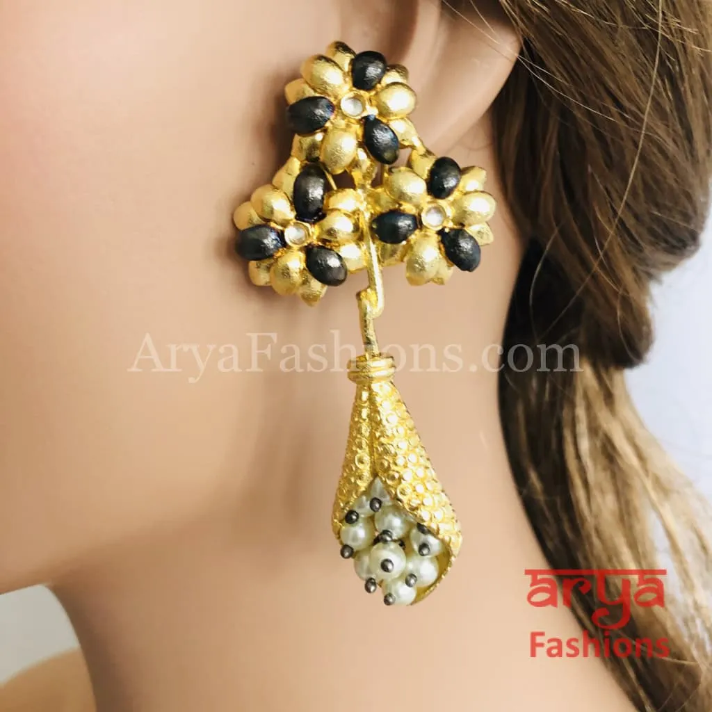 Cubic Zirconia Kundan Trendy Earrings/Party Earrings