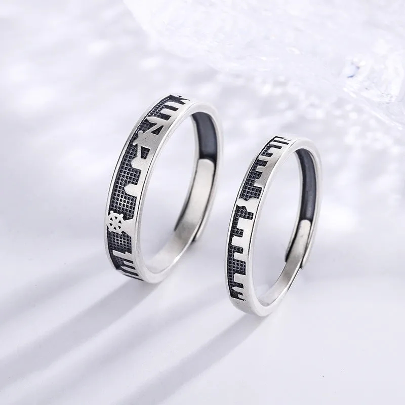 Custom Distance Relationship Couple Rings Set