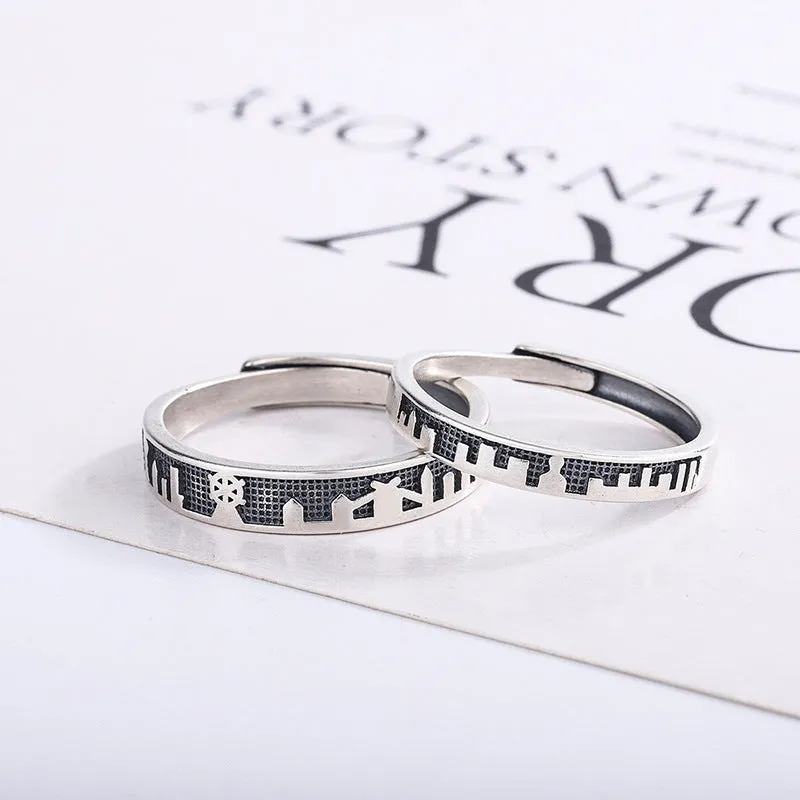 Custom Distance Relationship Couple Rings Set