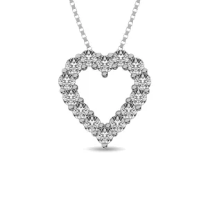 Diamond 1/2 Ct.Tw. Heart Pendant in 14K White Gold