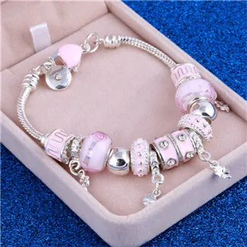 Elegant Crystal Charm Bracelets