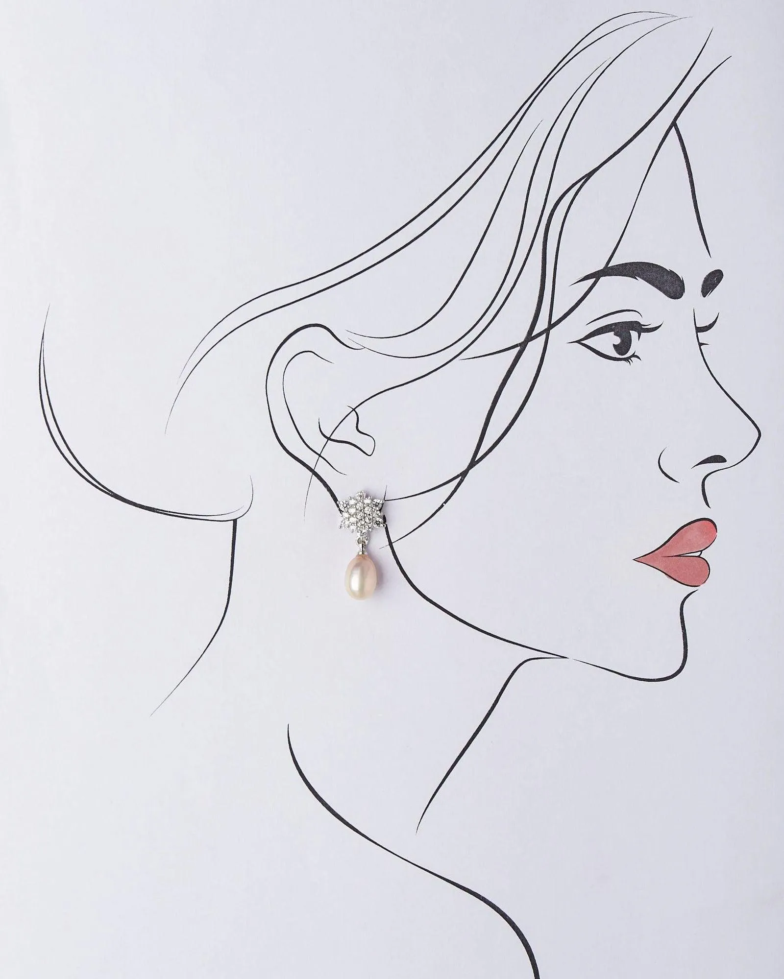 Elegant Pearl Hanging Earring