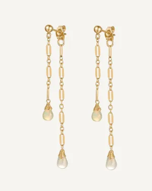 Elle Double Sided Opal Earrings