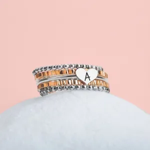 Elle Heart Stacking Ring Set of 5