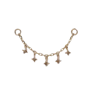 Ember Brown Diamond Charm Chain Attachment