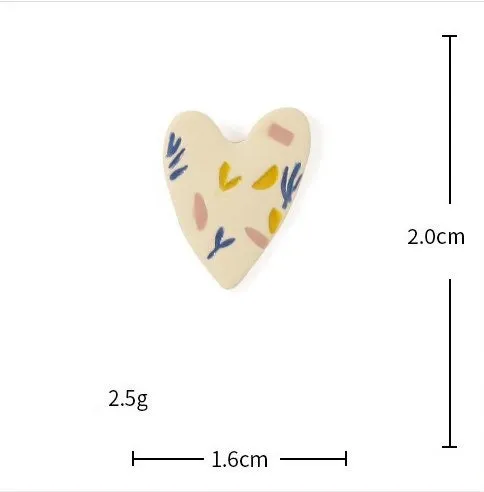 Enamel Heart Earrings