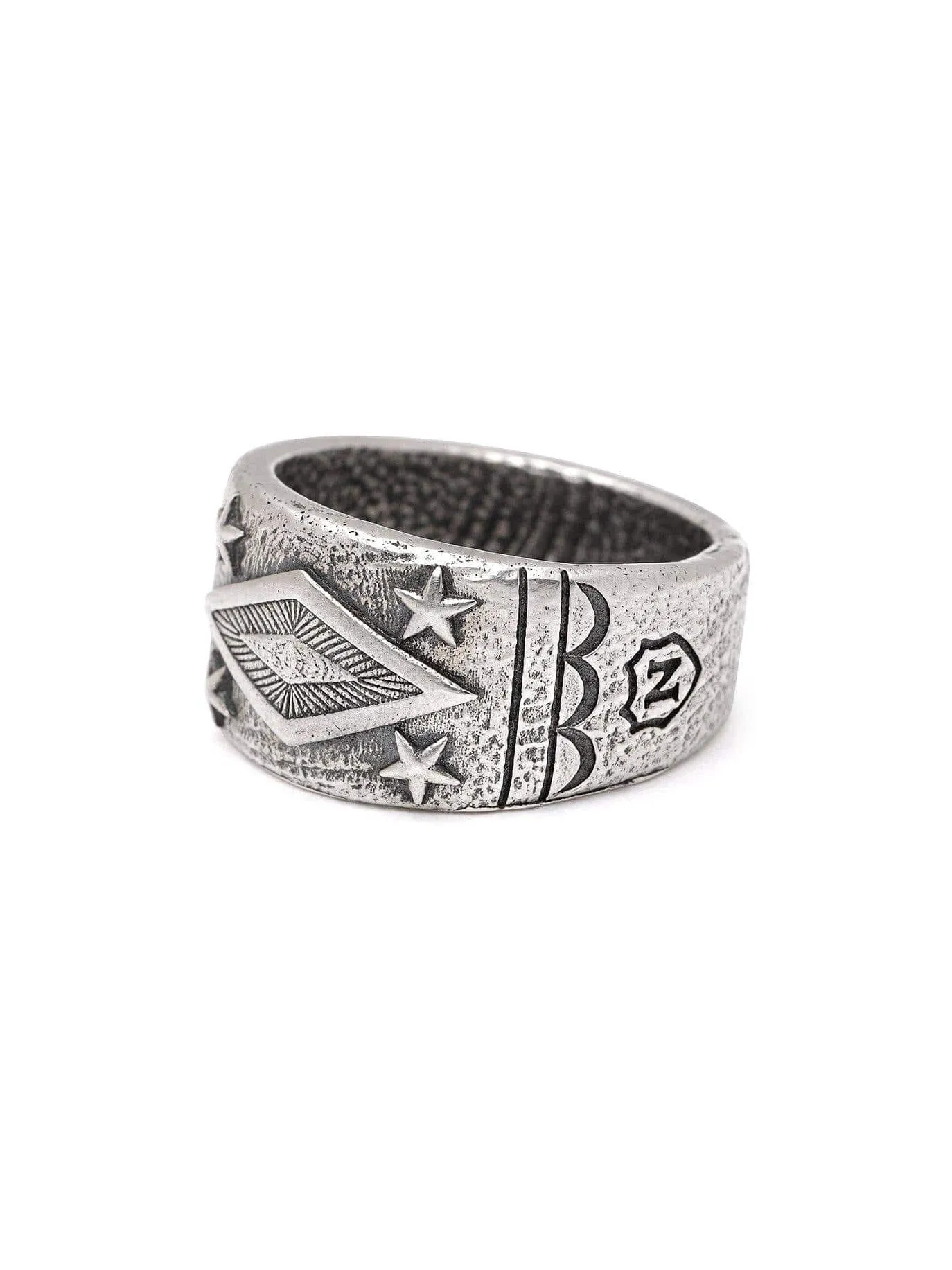 Engraved Vintage Sterling Silver Ring