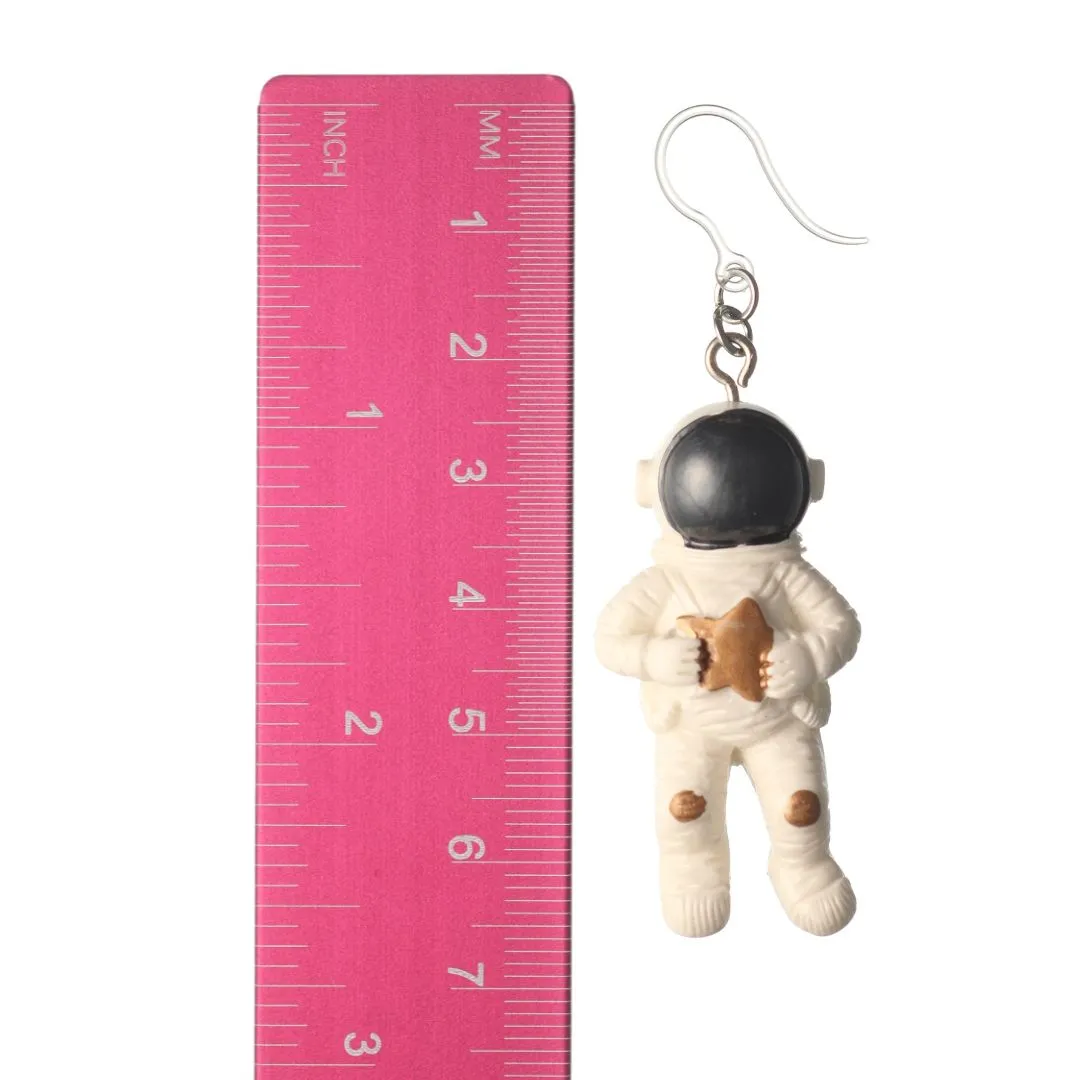 Exaggerated Astronaut Star Dangles Hypoallergenic Earrings for Sensitive Ears Made with Plastic Posts