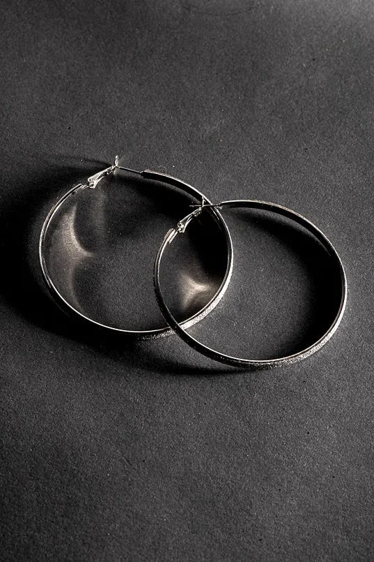 Frosted Hoop Earrings