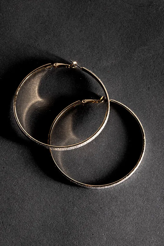 Frosted Hoop Earrings