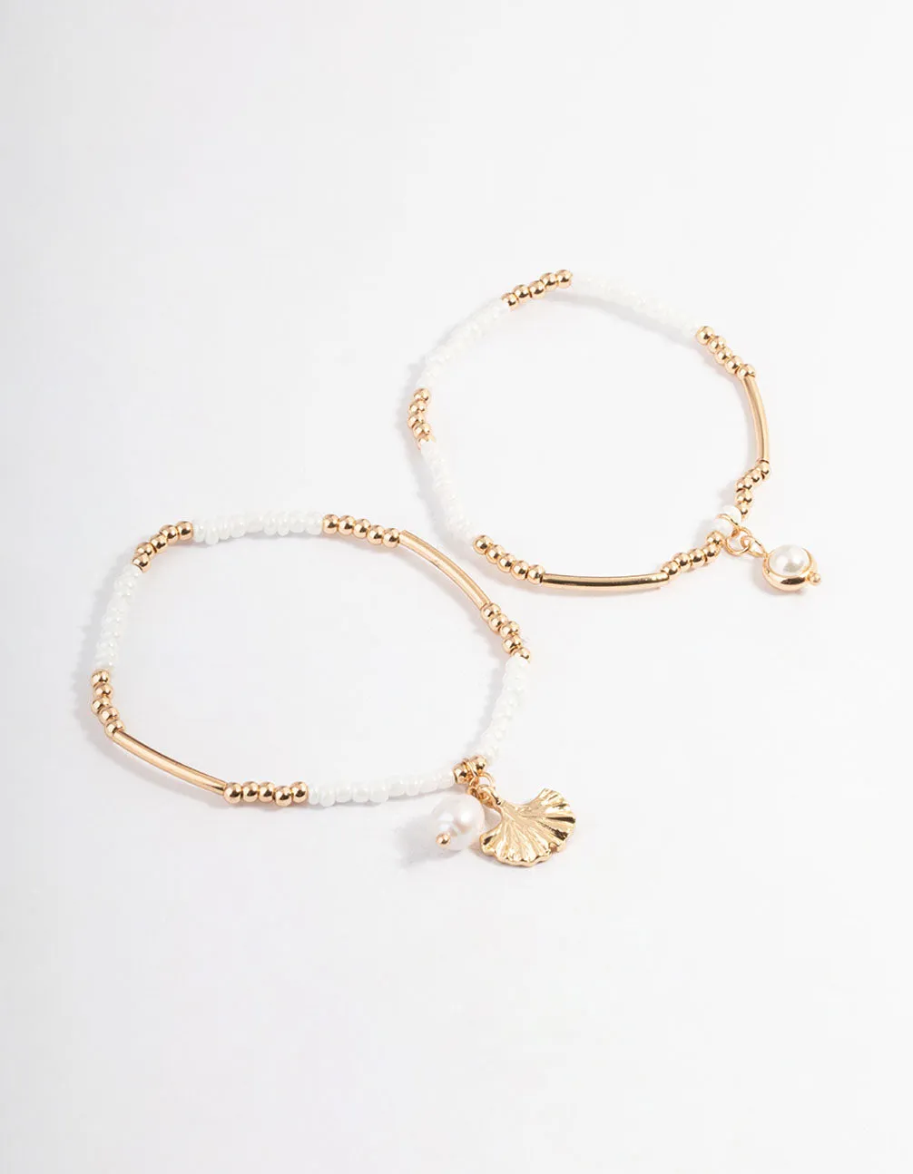 Gold Beachy Beaded Bracelet Pack