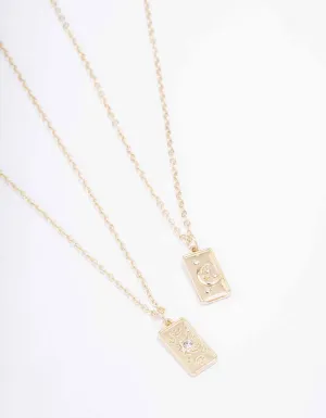 Gold Celestial Tag Necklace Pack