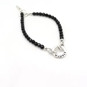 GRAD MMXXIV (2024)  Collection: Silver Link & Onyx Stone Grad Bracelet