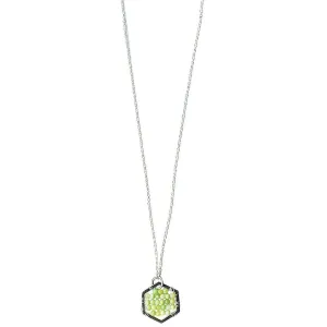 Hexagon Necklace 4910 with Lemon Chrysoprase by Michelle Pressler Jewelry