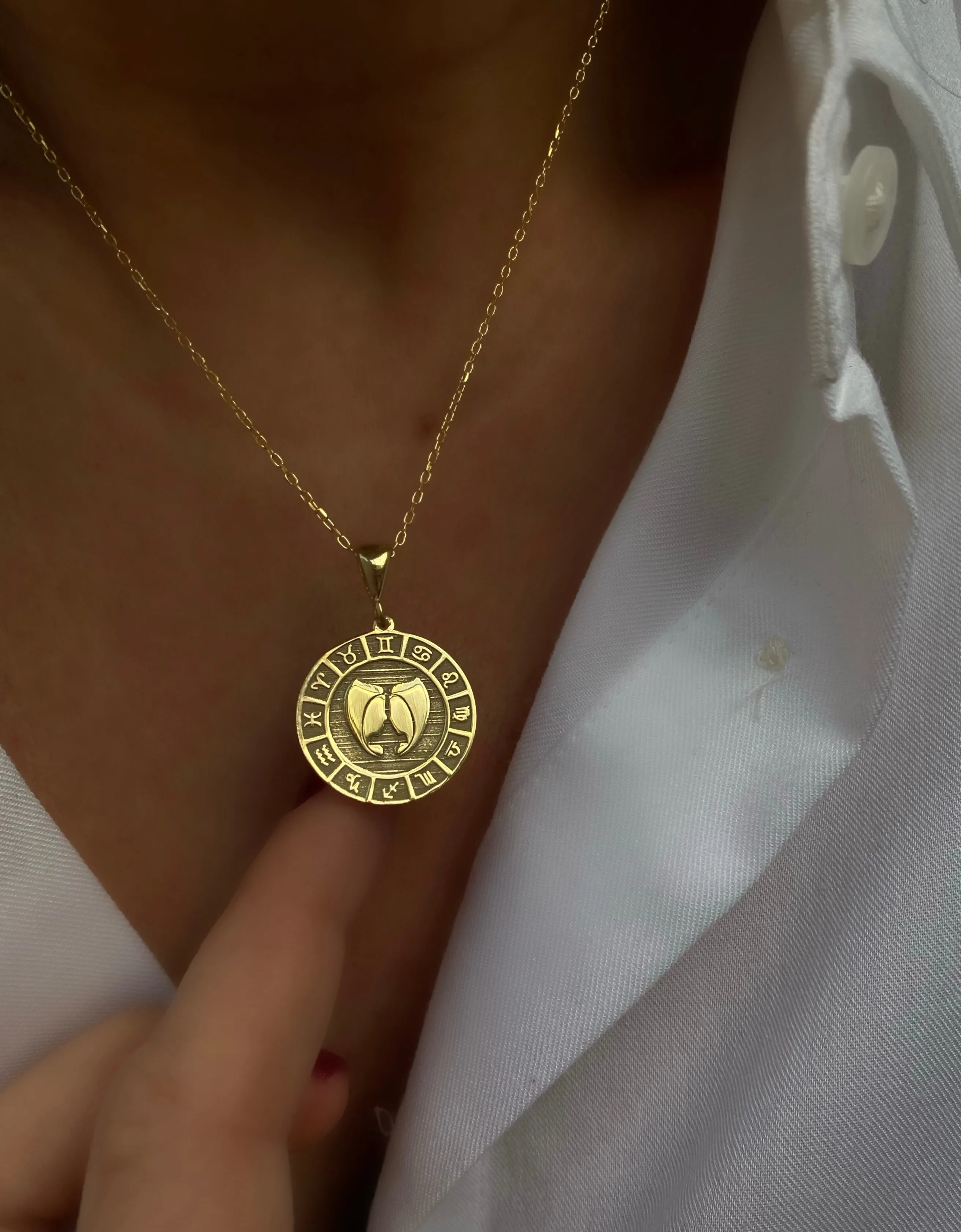 Horoscopes  - Coin necklaces with horoscope signs