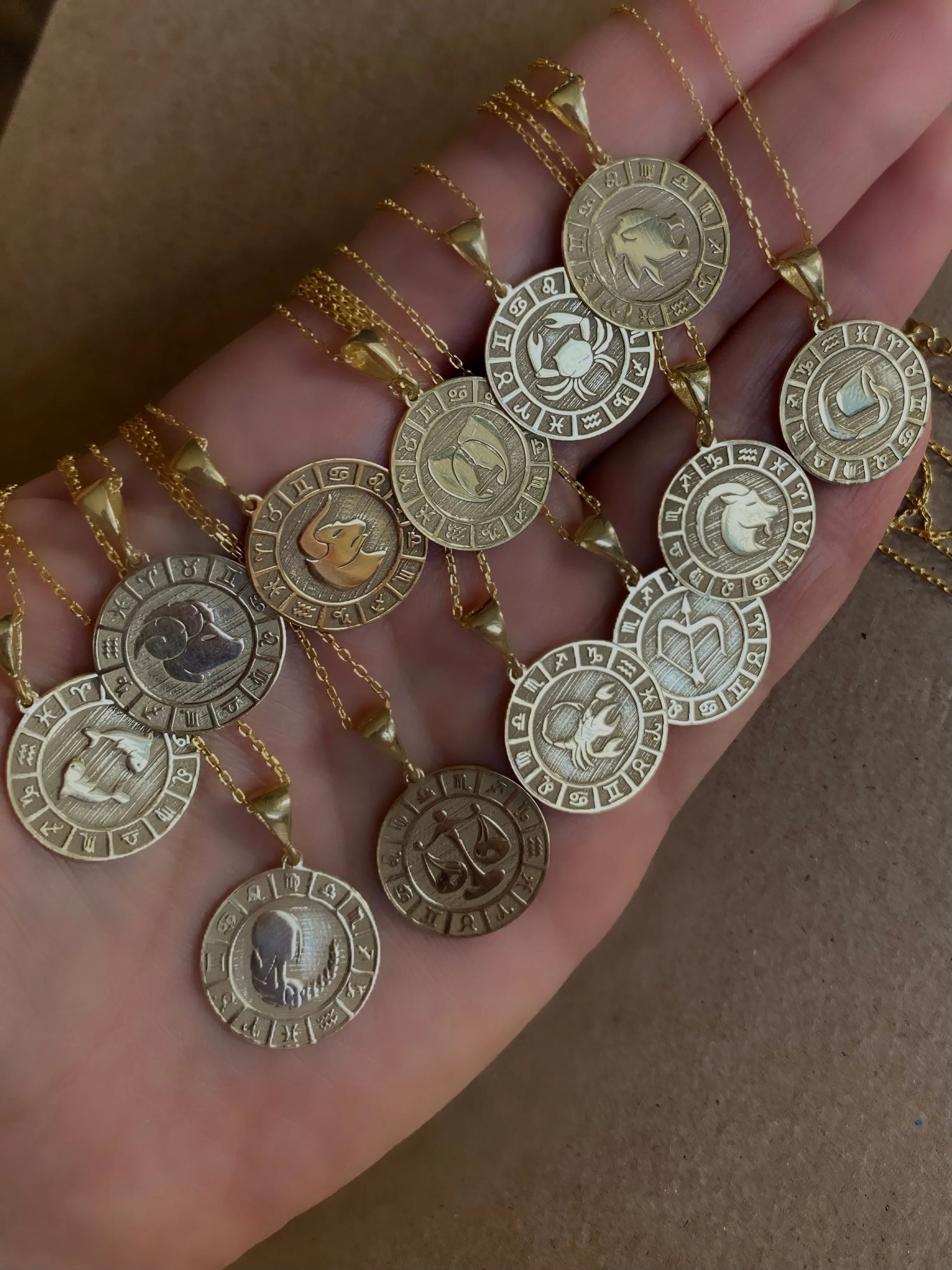 Horoscopes  - Coin necklaces with horoscope signs