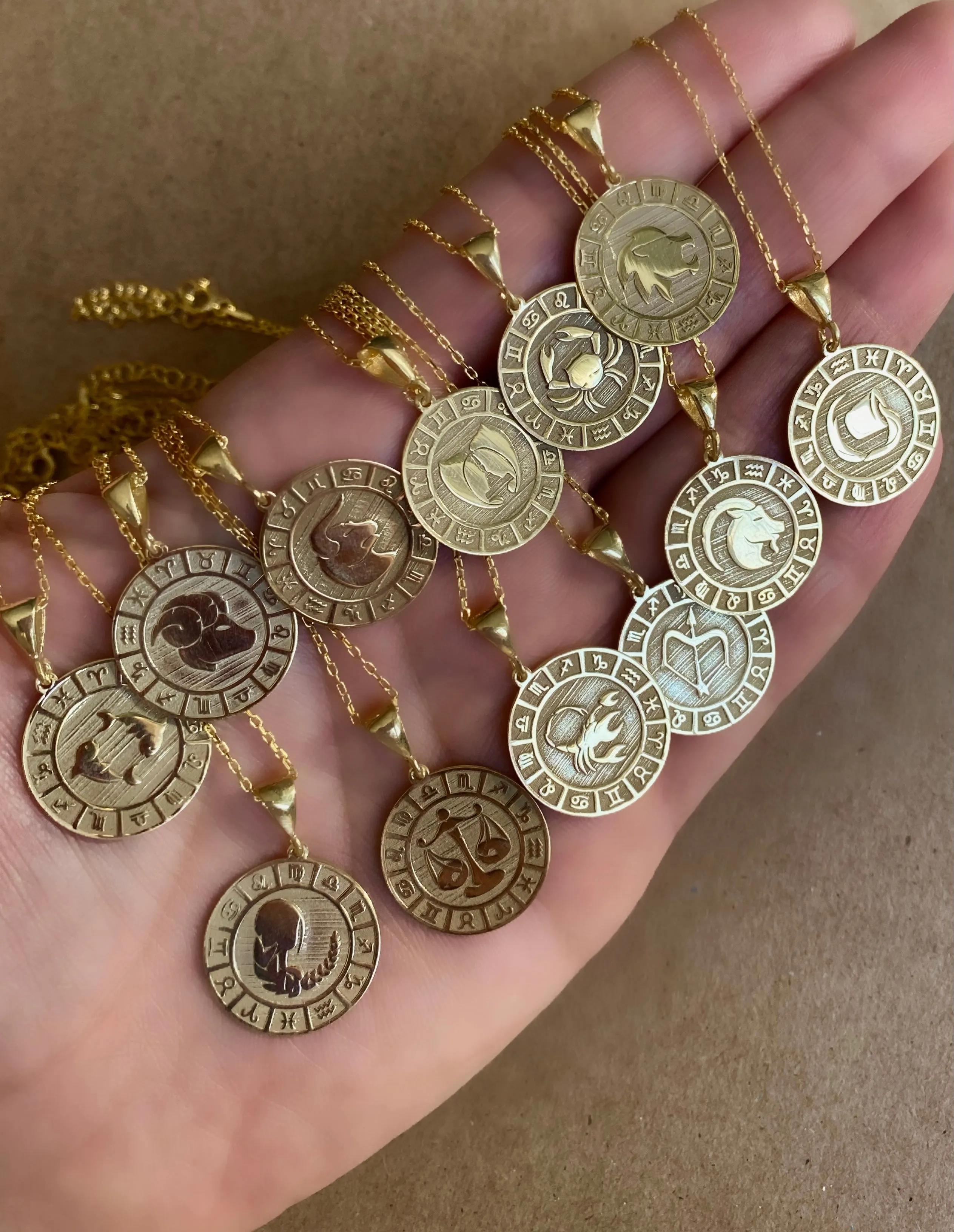 Horoscopes  - Coin necklaces with horoscope signs