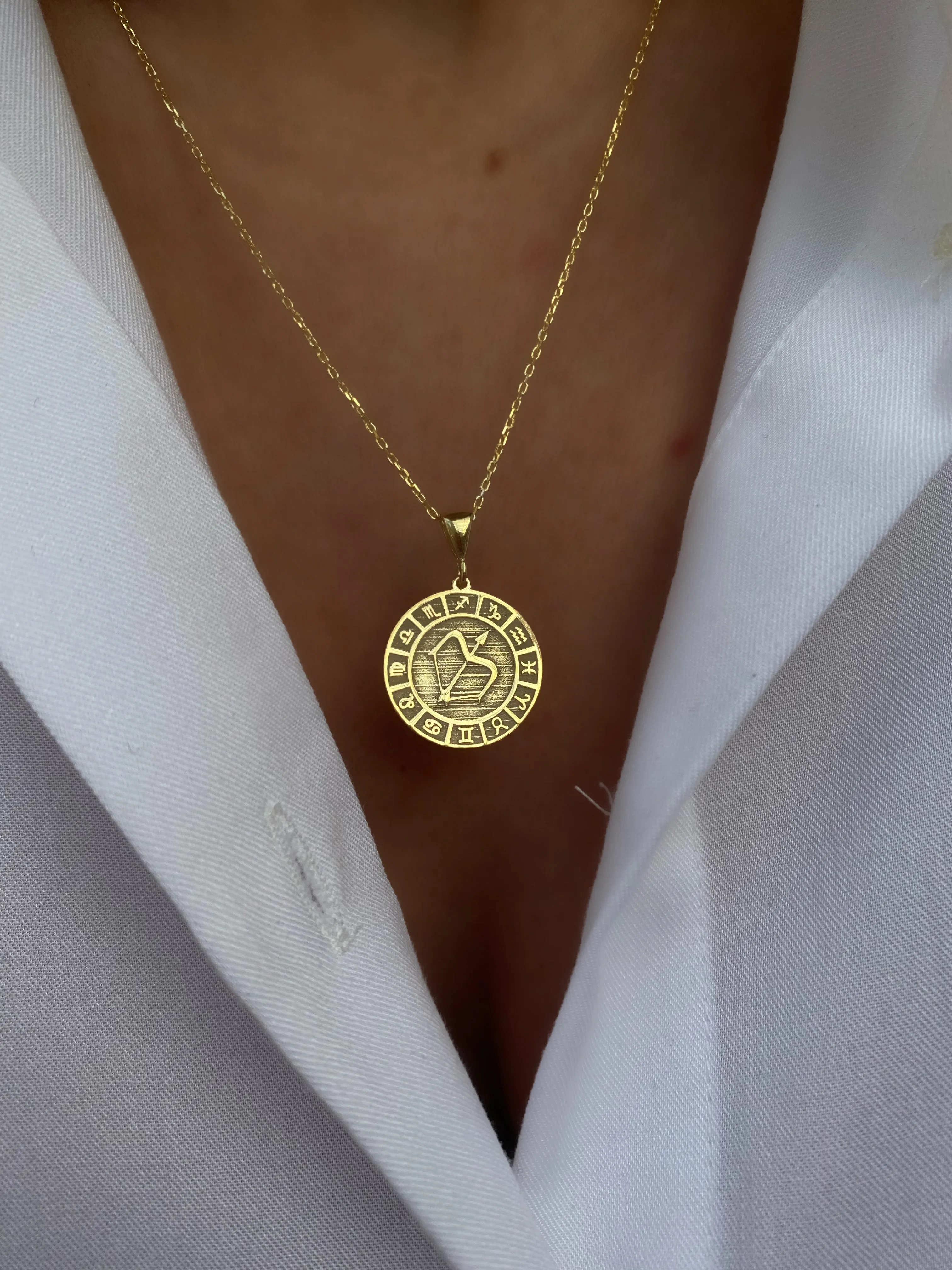 Horoscopes  - Coin necklaces with horoscope signs