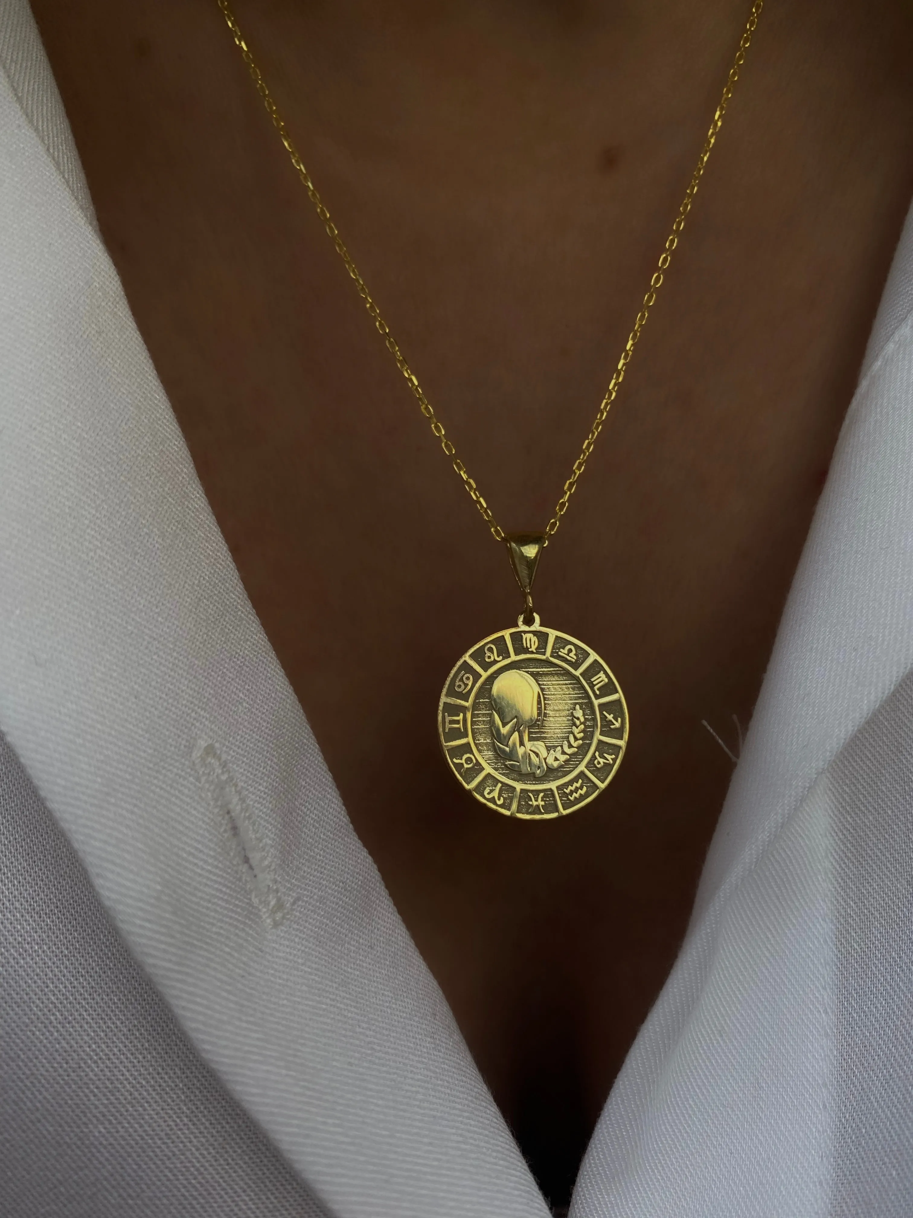 Horoscopes  - Coin necklaces with horoscope signs