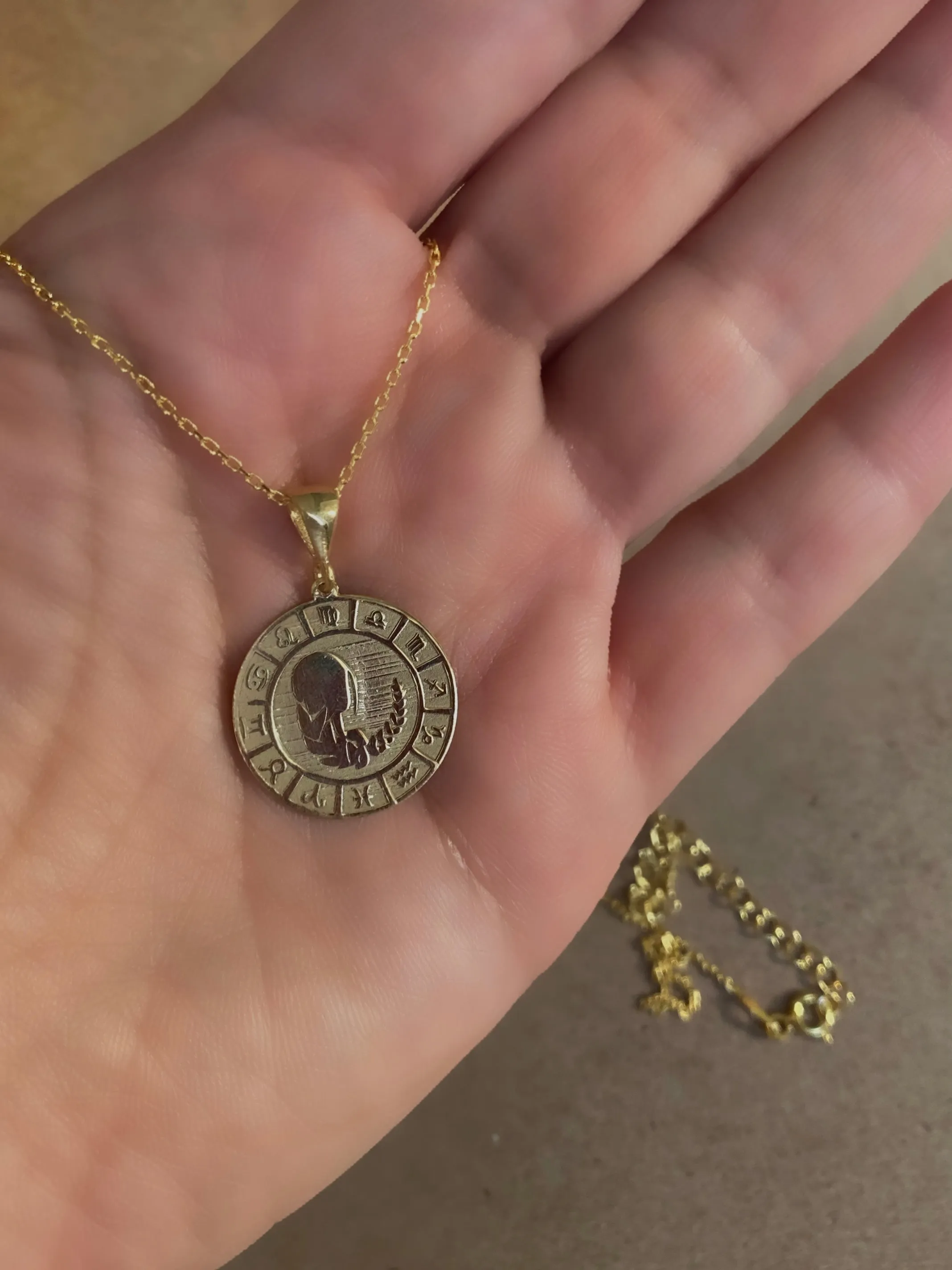 Horoscopes  - Coin necklaces with horoscope signs