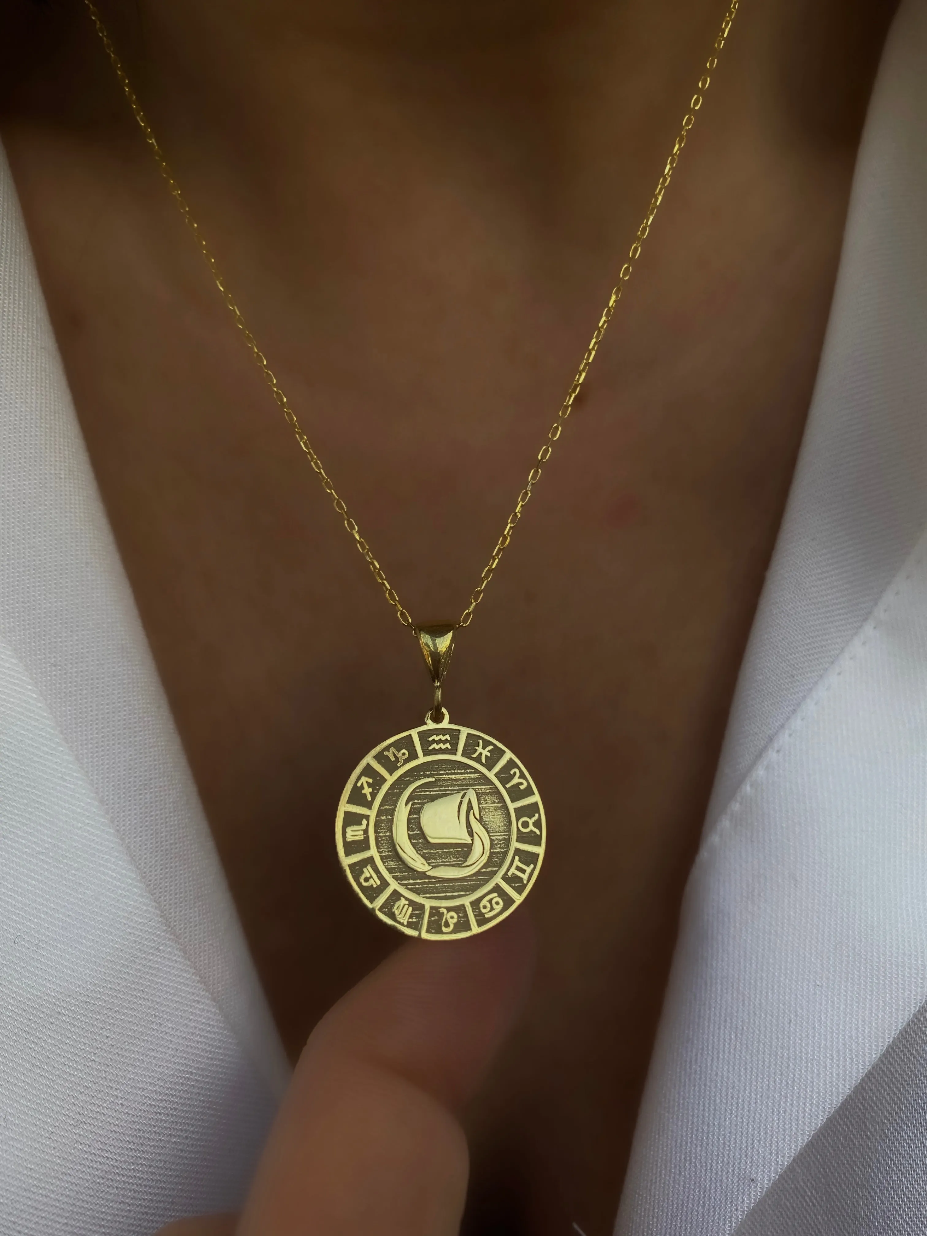 Horoscopes  - Coin necklaces with horoscope signs