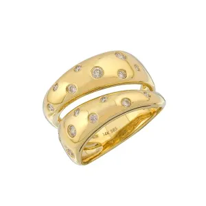 Inlay Chunky Diamond Ring